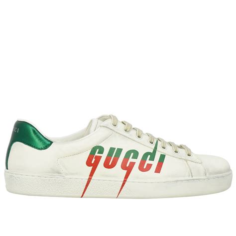 white gucci sneakers with big gucci print|white sneakers Gucci designer.